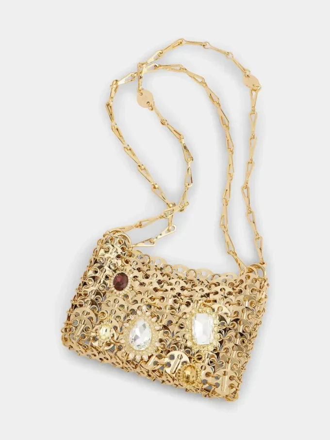 1969 gold nano bag with charms