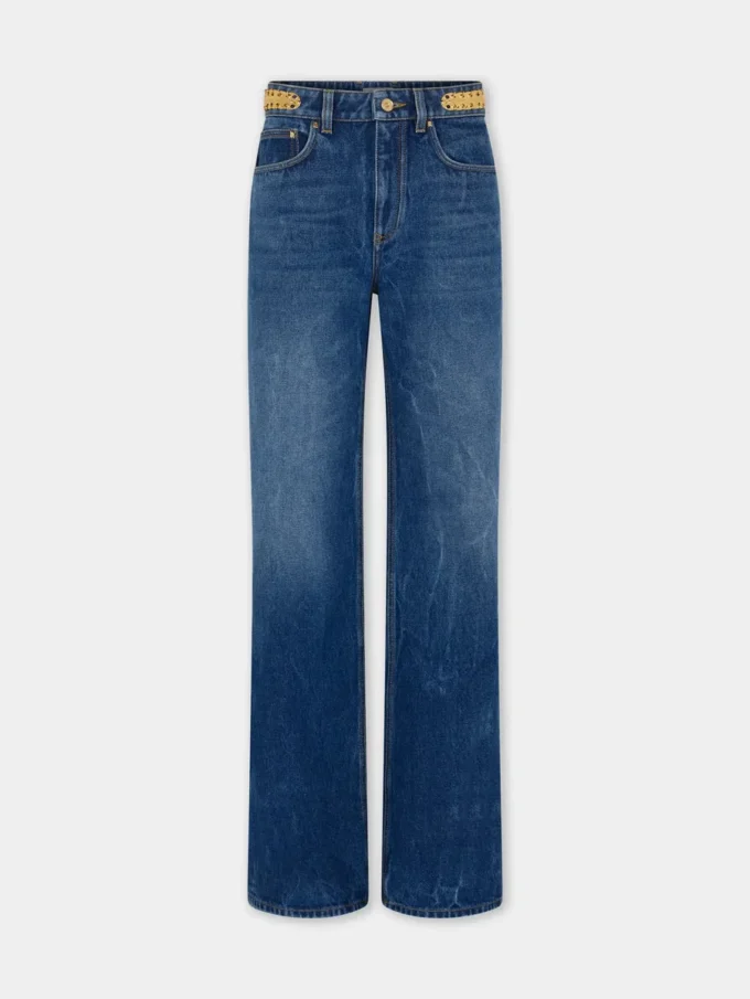 Baggy jeans in dark washed denim
