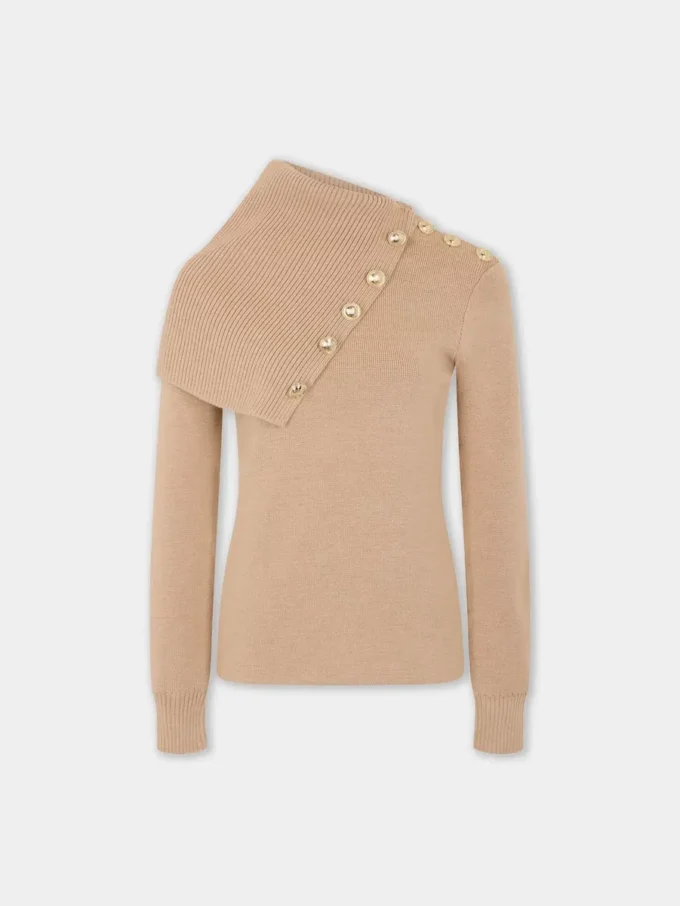 Beige Sweater in wool