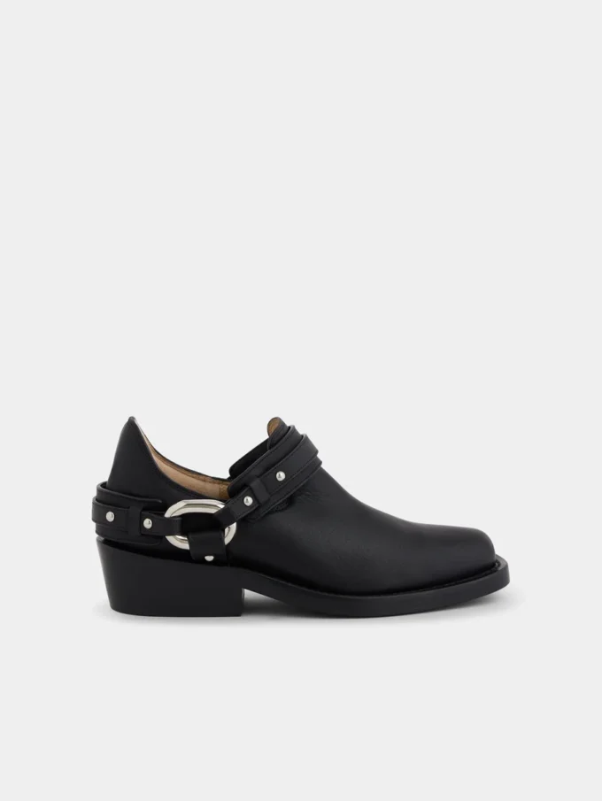 Biker ankle boots in leather