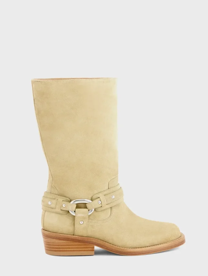 Biker boots in leather