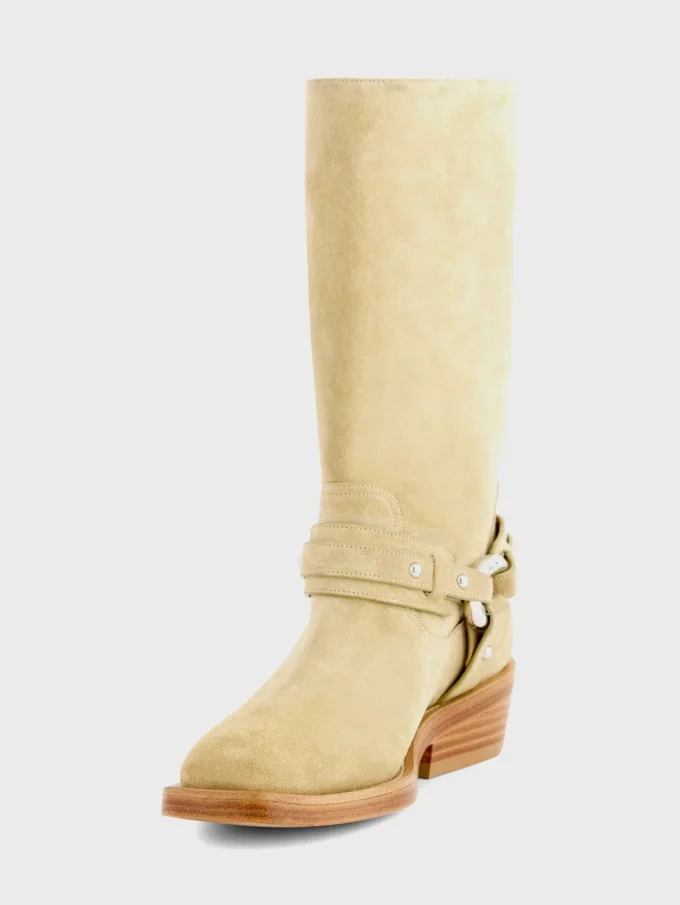 Biker boots in leather