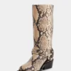 Biker boots in leather