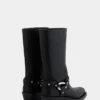 Biker boots in leather