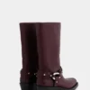 Biker boots in leather