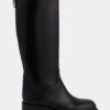 Black boots in smooth leather