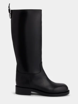 Black boots in smooth leather