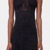 Black long dress in lace