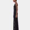 Black long dress in lace