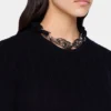 Black long dress in wool