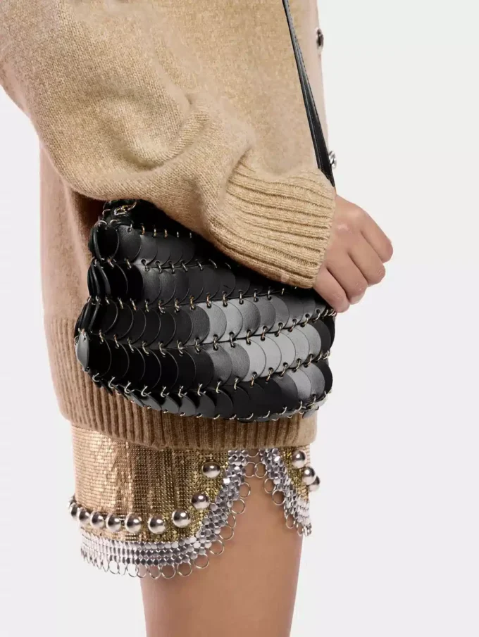 Black Paco crossbody leather bag