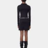 BLACK SHORT KNITTED DRESS