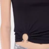 Black tank top with signature piercing