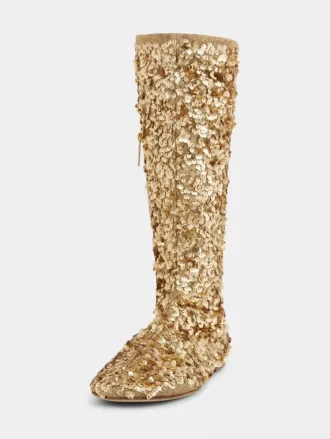 Boots with sequins