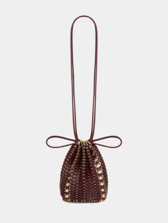 Bucket reversible Flip bag in leather