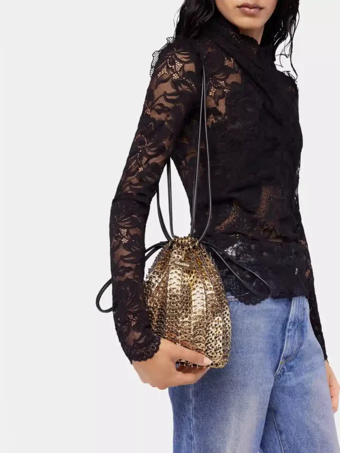 Bucket reversible Flip bag in leather