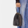 Bucket reversible Flip bag in leather
