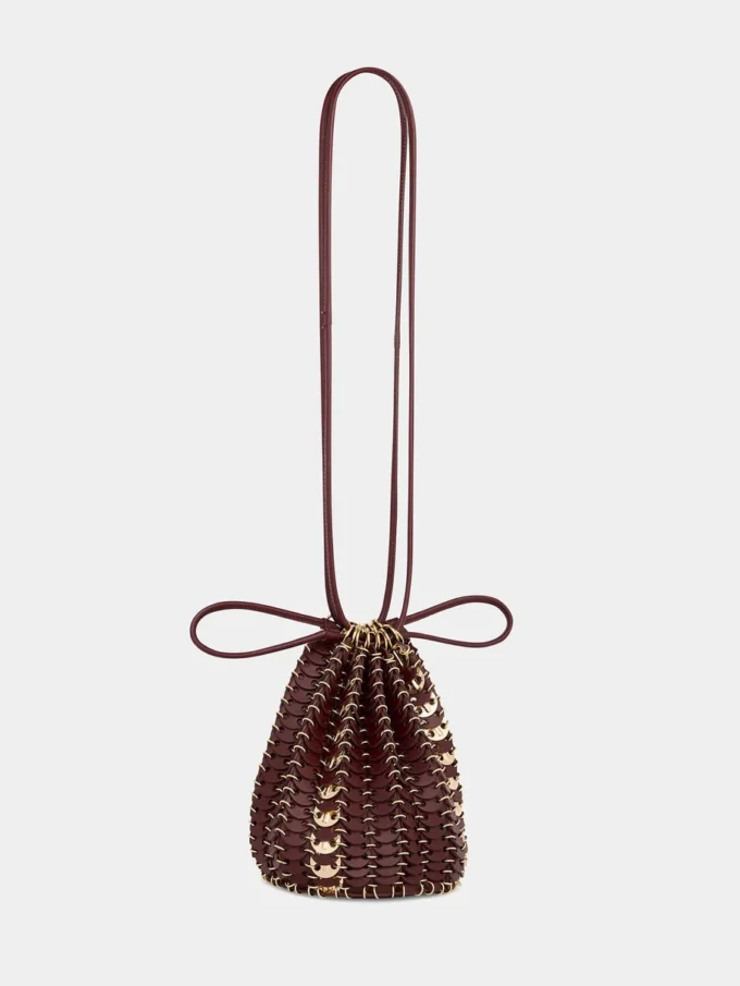 Bucket reversible Flip bag in leather