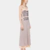 Chiffon dress with silver sequins