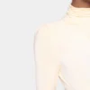 Cream long dress in jersey