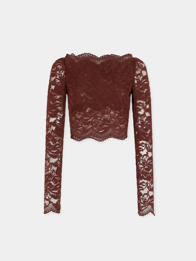 Crop top in lace