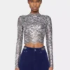 Crop top in lace