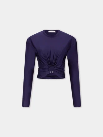 Crop top with piercing detail