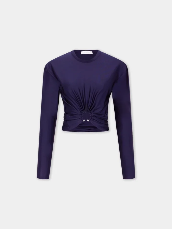 Crop top with piercing detail