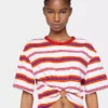 Cropped t-shirt in cotton