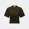 Cropped t-shirt in jersey