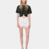 Cropped t-shirt in jersey