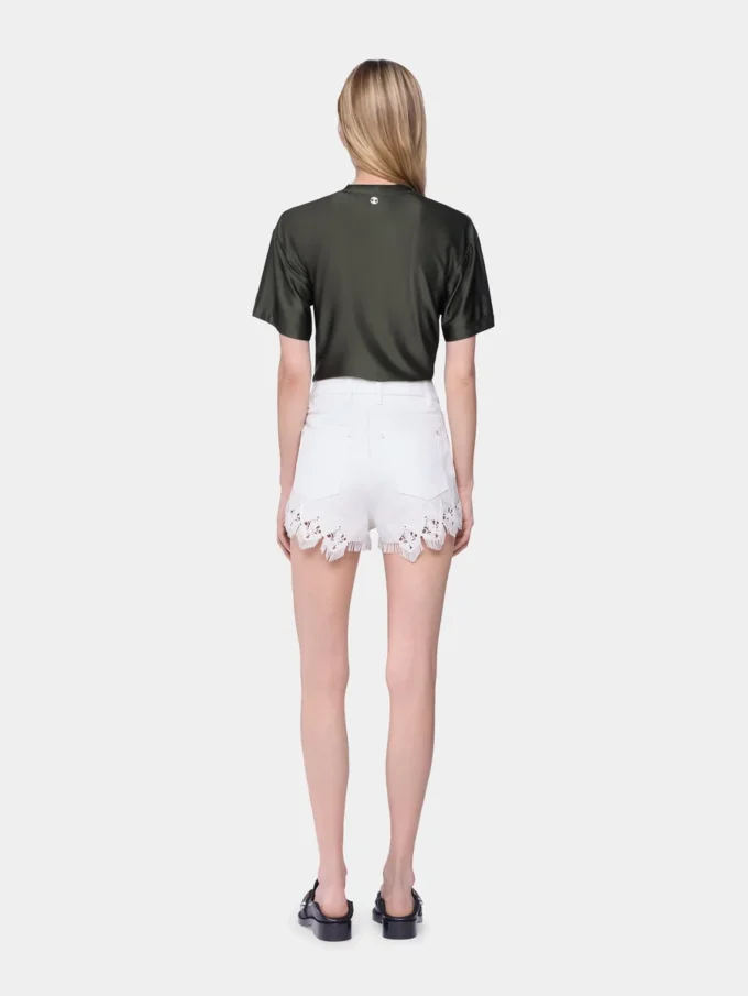 Cropped t-shirt in jersey