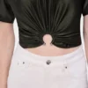 Cropped t-shirt in jersey