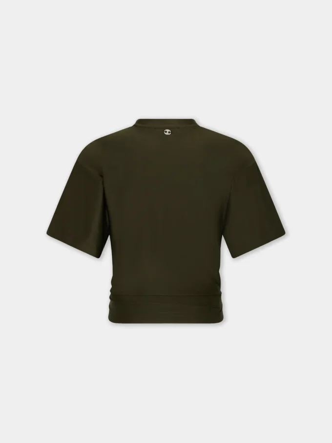 Cropped t-shirt in jersey