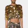Cropped top in gradient assembly