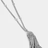Crystal tassel necklace