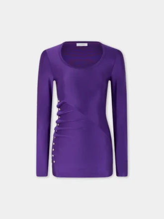 Draped jersey top