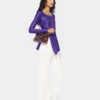 Draped jersey top