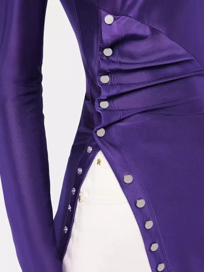 Draped jersey top