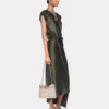 Draped long dress in jersey