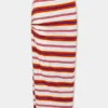 Draped long skirt in jersey