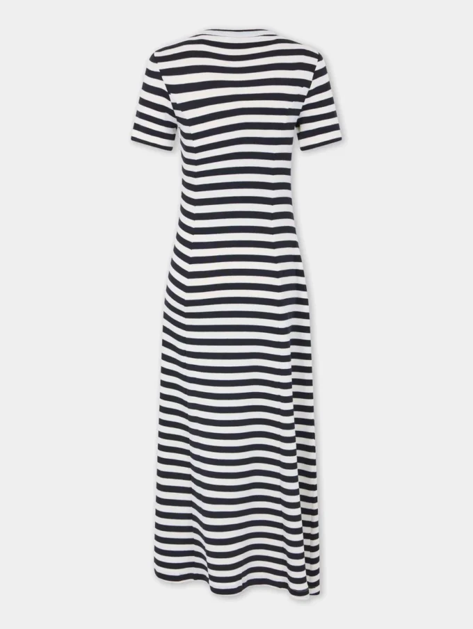 Draped midi dress in wool