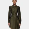 Draped mini dress in jersey