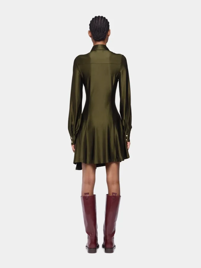 Draped mini dress in jersey