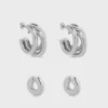 Duo of hoops and punk ear cuffs