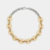 Eight chunky gold/silver necklace Eight chunky gold/silver necklace