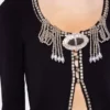 Embroidered knit cardigan