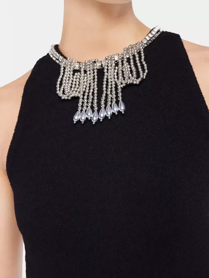Embroidered knit top