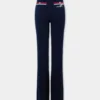 Flare trousers in terry jersey