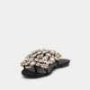 Flat sandals with strass